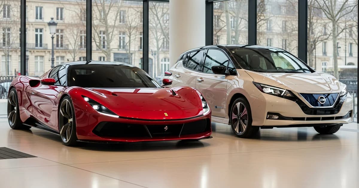 Ferrari Luce et Nissan Leaf : la ressemblance amusante fait le buzz